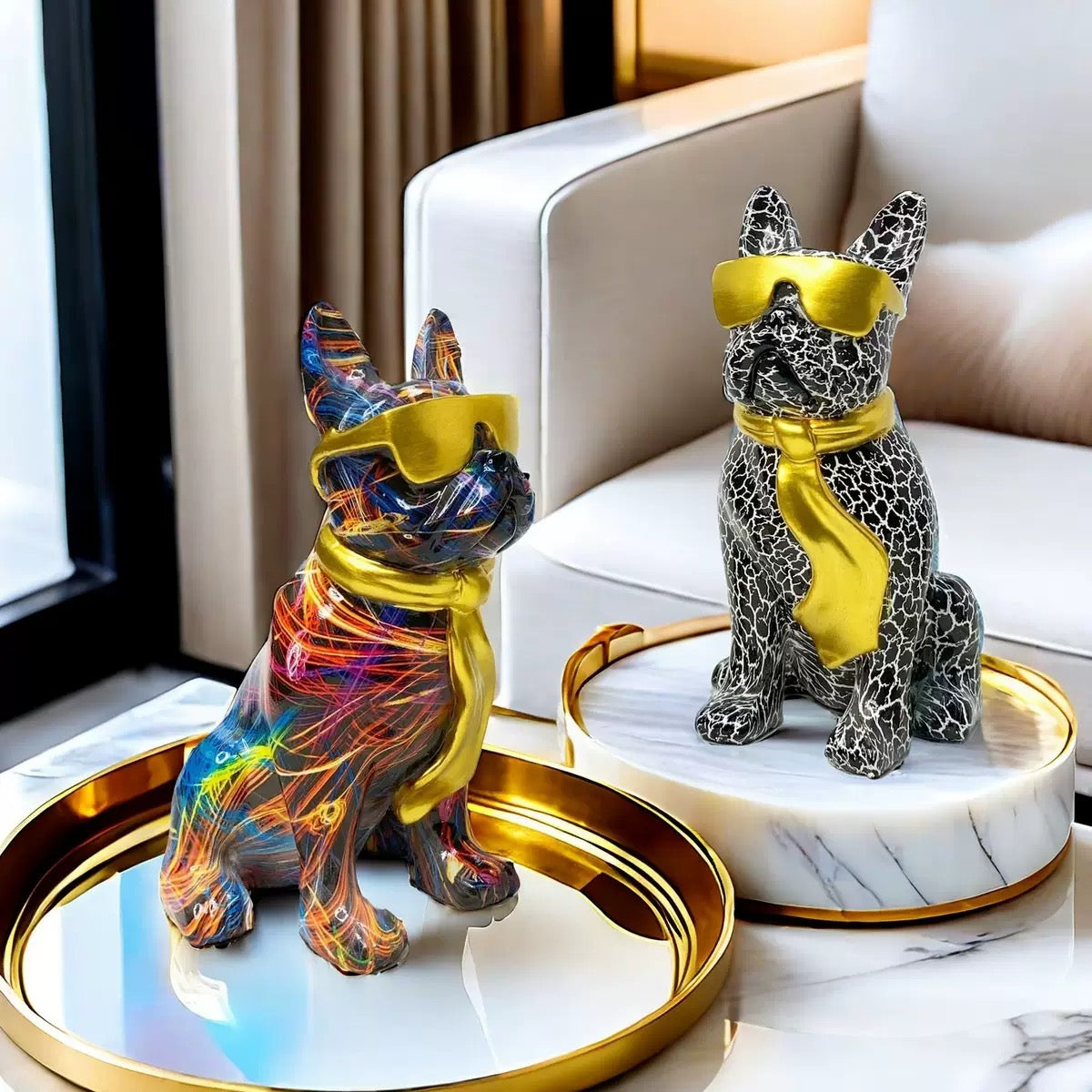 Nordic Minimalist Creative Dog Sculpture - Resin Art Home Decor