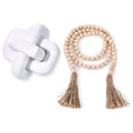 3-Link Wood Knot Decor - Hand-Carved Paulownia Wood